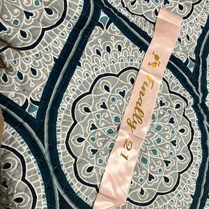 21st birthday pink sash satin